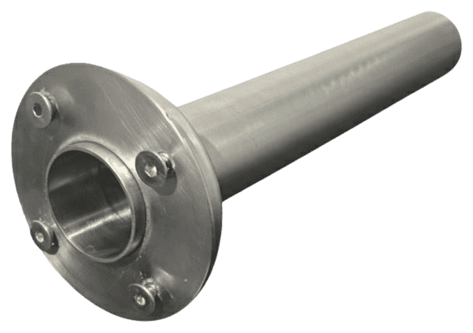 Chumbador de inox com flange para ancorar mesa e banco