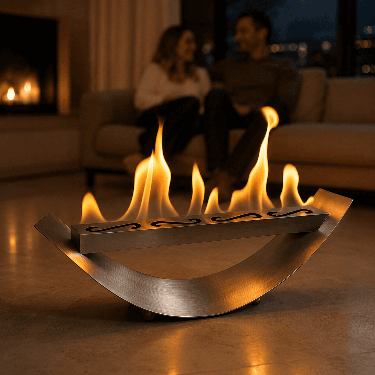 Lareira de inox ecologica a etanol