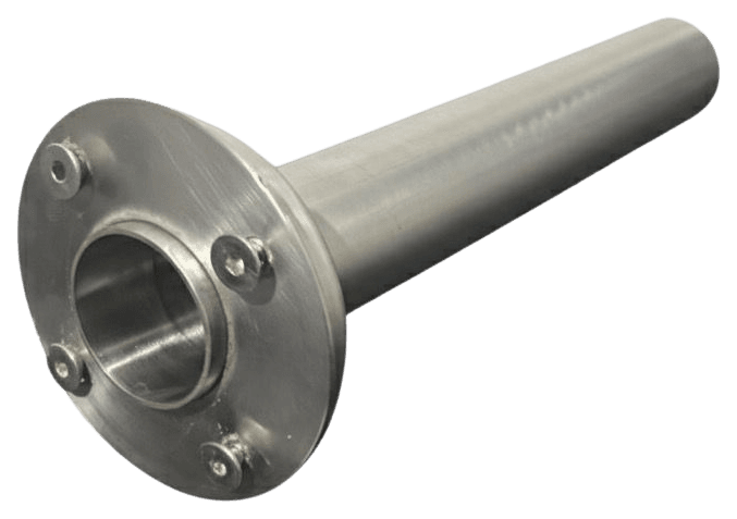 Chumbador de inox com flange para ancorar mesa e banco