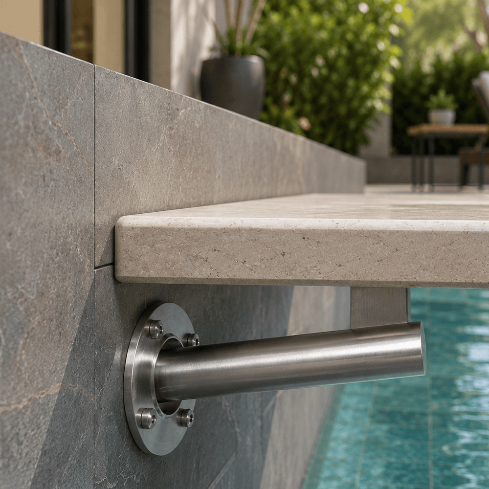 Chumbador ajustavel em aço inox 304 para piscina
