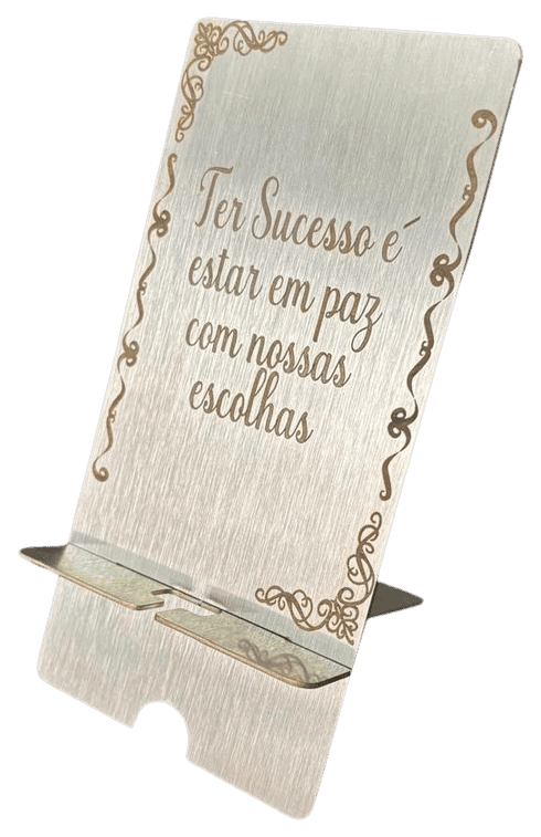 Suporte de inox para celular e notebook