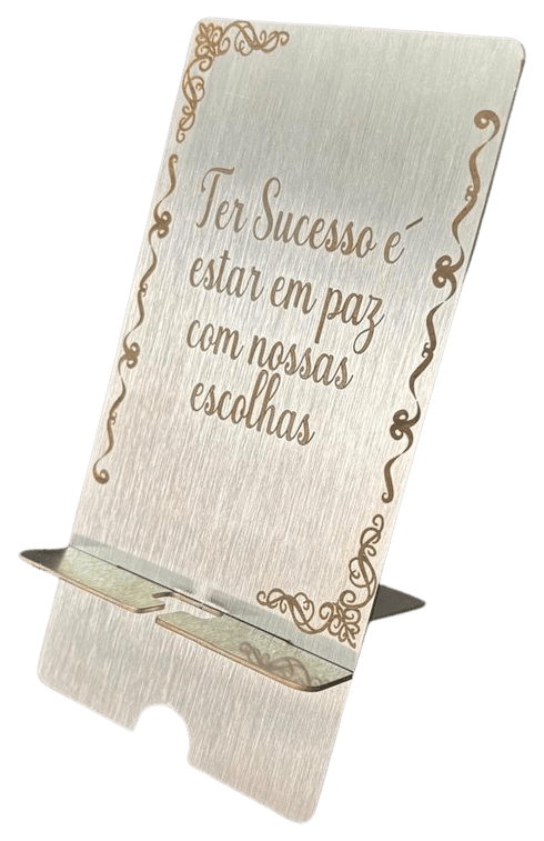 Suporte de inox para celular e notebook