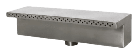 Cascata de embutir frontal efeito chuva em inox 304 para piscina
