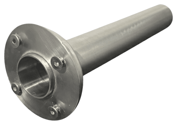 Chumbador de inox com flange para ancorar mesa e banco
